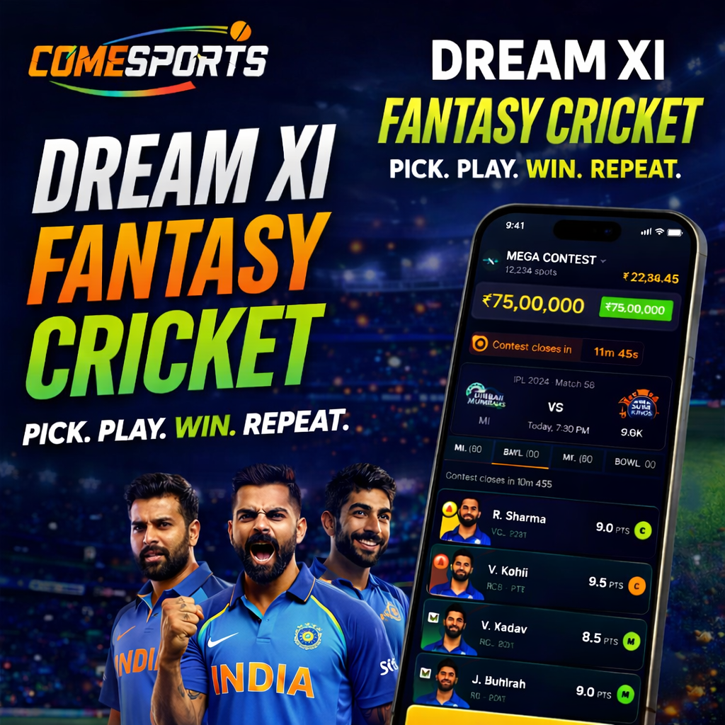 COME FANTASY fantasy cricket challenge visual